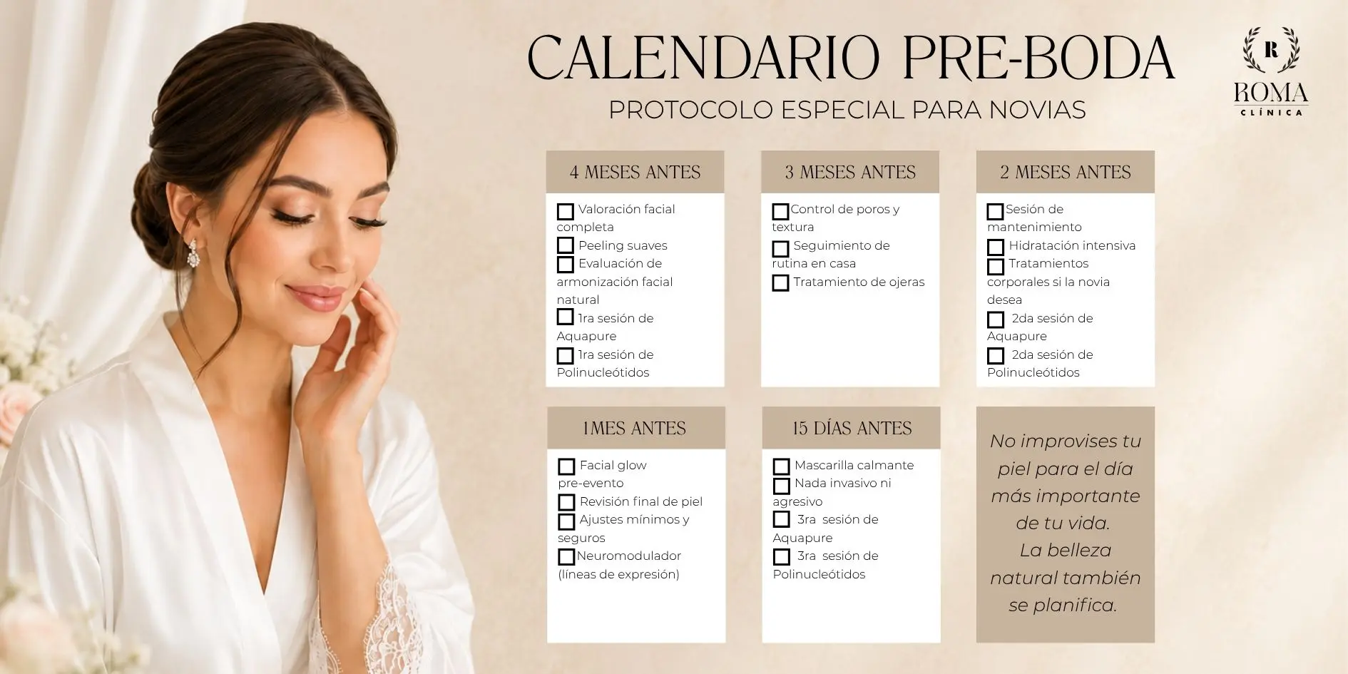 Calendario Beauty Plan Novias