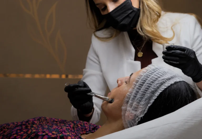 Peeling facial antes de un evento